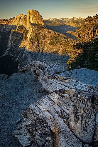 View of Half Dome from Glacier Point at sunset-Yosemite National Park-California Landscape Print